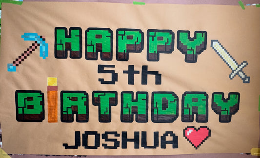 Hand-Painted Birthday Banner