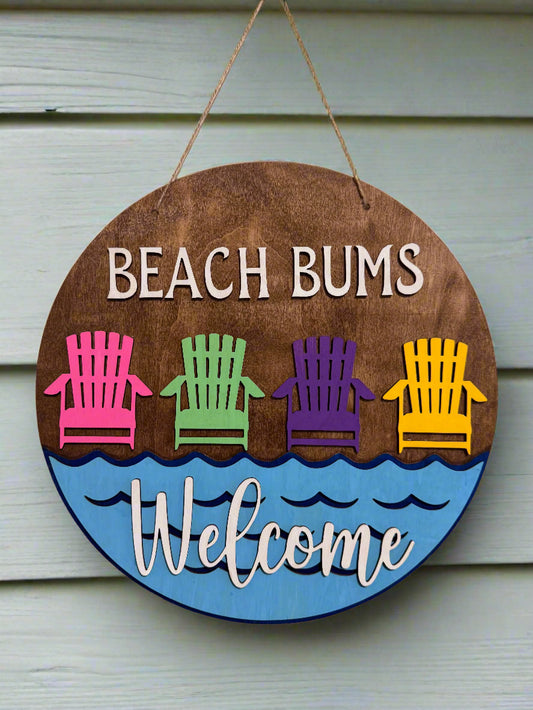 Beach Bums Welcome Sign